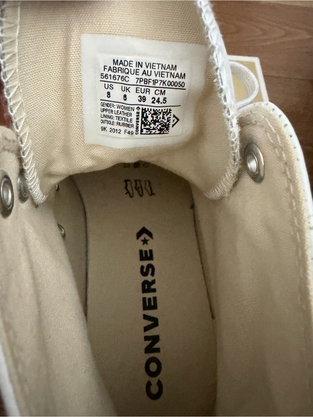 Converse White Leather High-Top Platform Sneakers - Picture 3 of 3